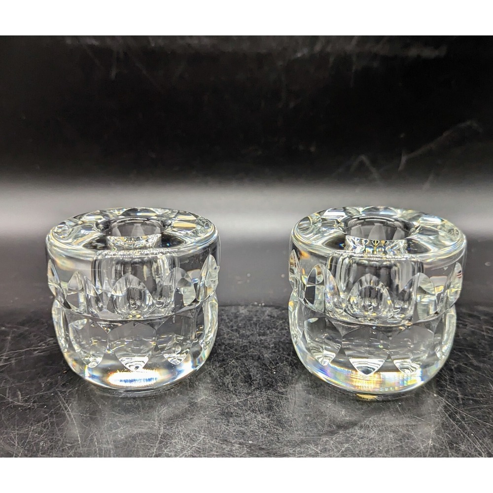 2 Kosta Boda Sweden Ann Goran Warff Design Candle Holders